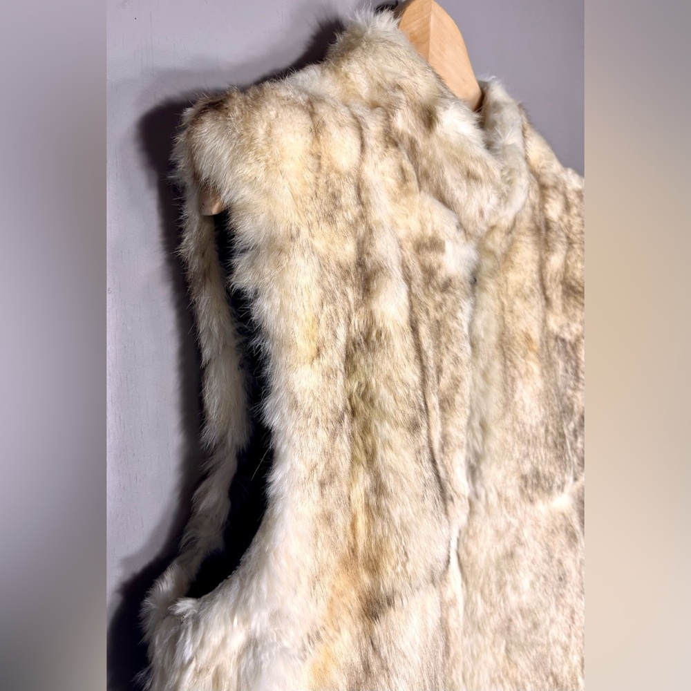 REVERSIBLE Rabbit Fur Lined Vest - Picture 8 of 16
